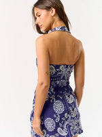 Paisley Pop Top | Blue Bandana