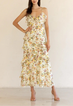 Petal Cascade Floral Dress