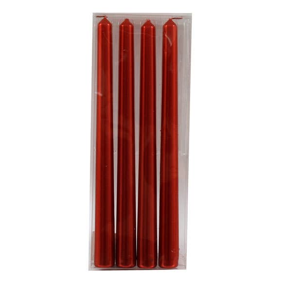 Red Taper Candles | Set of 4 | Red