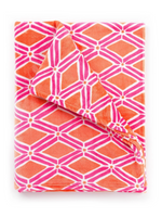 Pink and Orange Diamond Pattern Throw Blanket