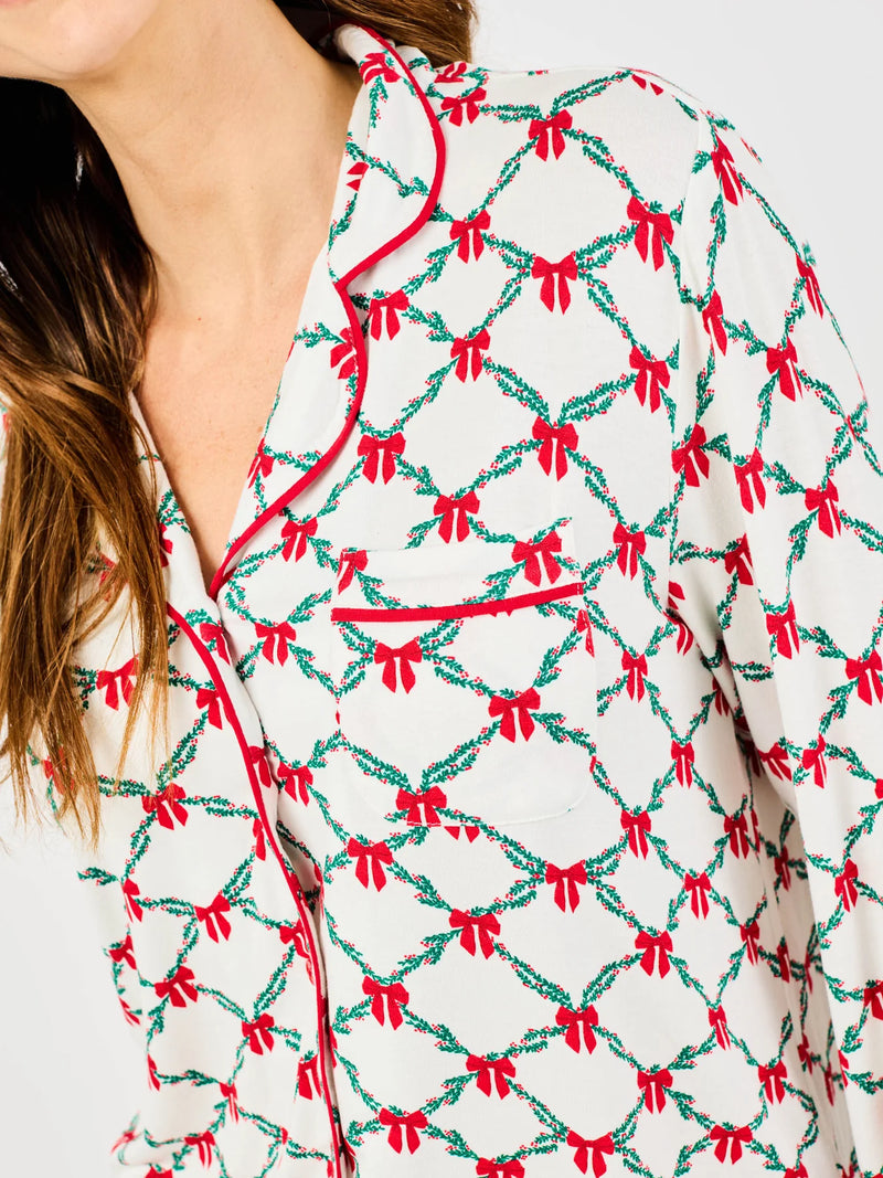 Mary Square | Women's Charlotte Pants Set | Holiday Trellis