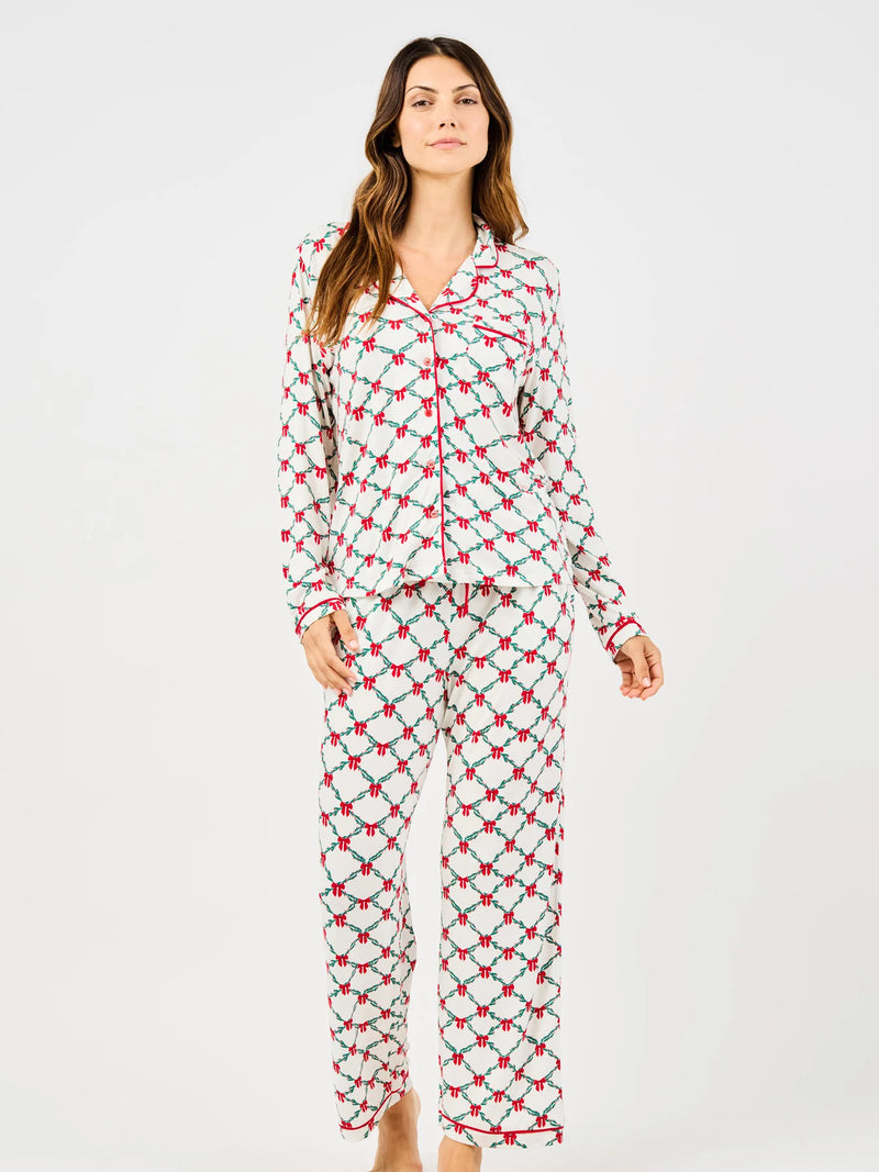 Mary Square | Women's Charlotte Pants Set | Holiday Trellis