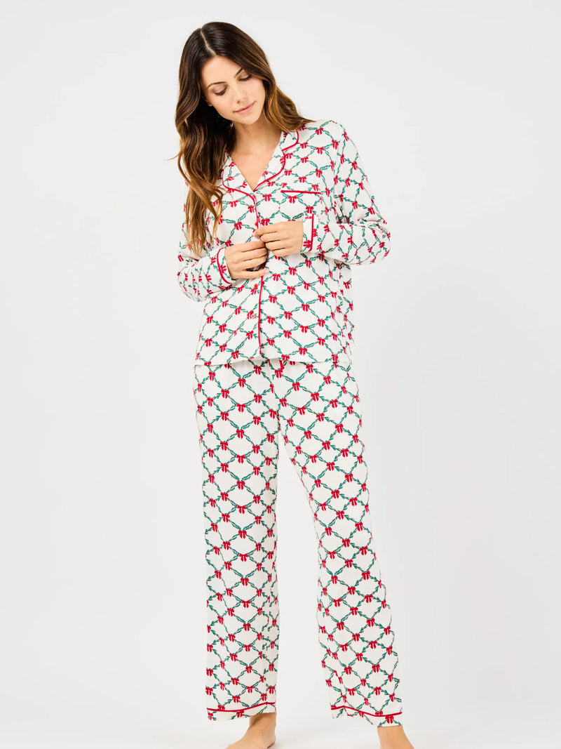 Mary Square | Women's Charlotte Pants Set | Holiday Trellis