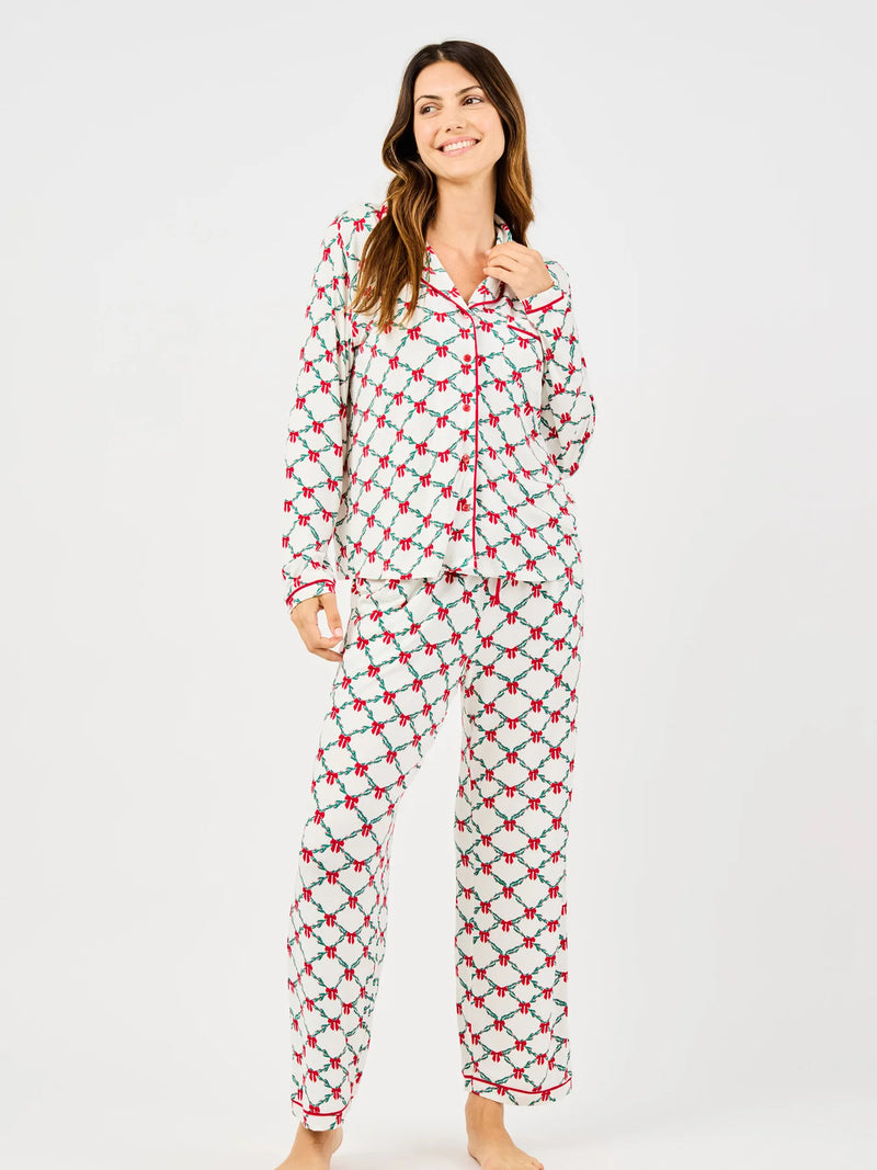 Mary Square | Women's Charlotte Pants Set | Holiday Trellis