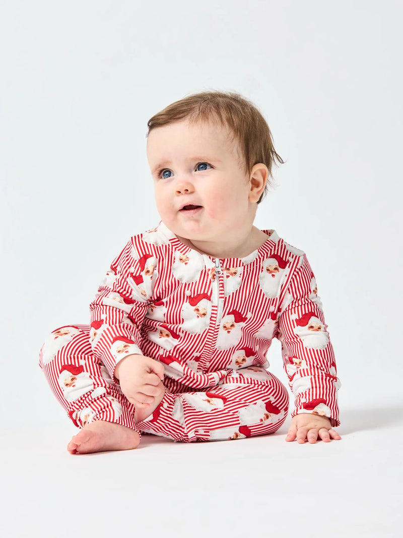 Mary Square | Santa Baby | Christmas Pajamas | Baby Onesie | Red