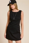 Calypso O-Ring Mini Dress | Black