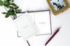 Wedding Vow Books with Gold Foil Linen | White and Gray