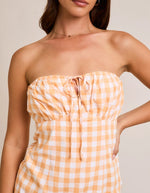 Picnic Crush Mini Dress | Gingham | Orange