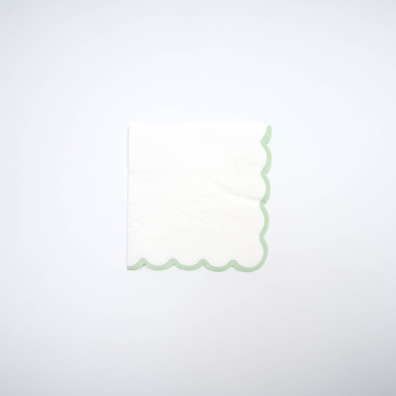 Springtime Scallop Beverage Napkins | Pack of 16