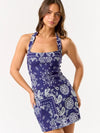Paisley Pop Top | Blue Bandana