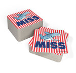 Mississippi Landshark Red Stripe Paper Coaster Set