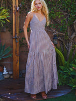 Rowan Maxi Dress | Brown Check