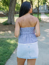 Fan Favorite Strapless Gingham Top | Black