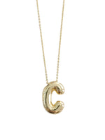 Bubble Initial Necklace - Gold