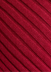 Ribbed and Ready Sleeveless Scarf Hem Sweater | Red