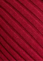 Ribbed and Ready Sleeveless Scarf Hem Sweater | Red