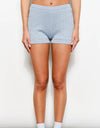 Phoebe Cable Knit Shorts | Dusty Blue'