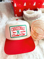 Christmas Cocktail Club Red Vintage Trucker Hat