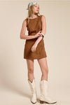 Calypso O-Ring Mini Dress | Walnut Brown