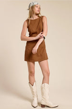Calypso O-Ring Mini Dress | Walnut Brown