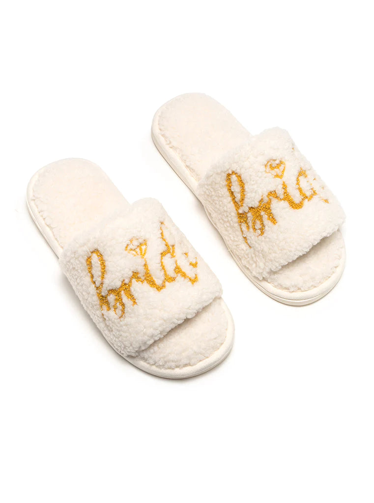 BRIDE Cozy Open Toe Slipper Slides