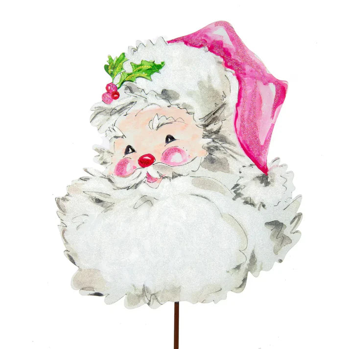 Metal Santa Stake | Pink