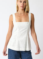 Meadow Breeze Eyelet Top | White