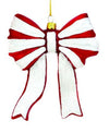 Ornament | Glittered Bow | Glass | 4 Colors Available