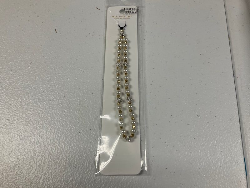Shimmering Pearl Beaded Phone Strap