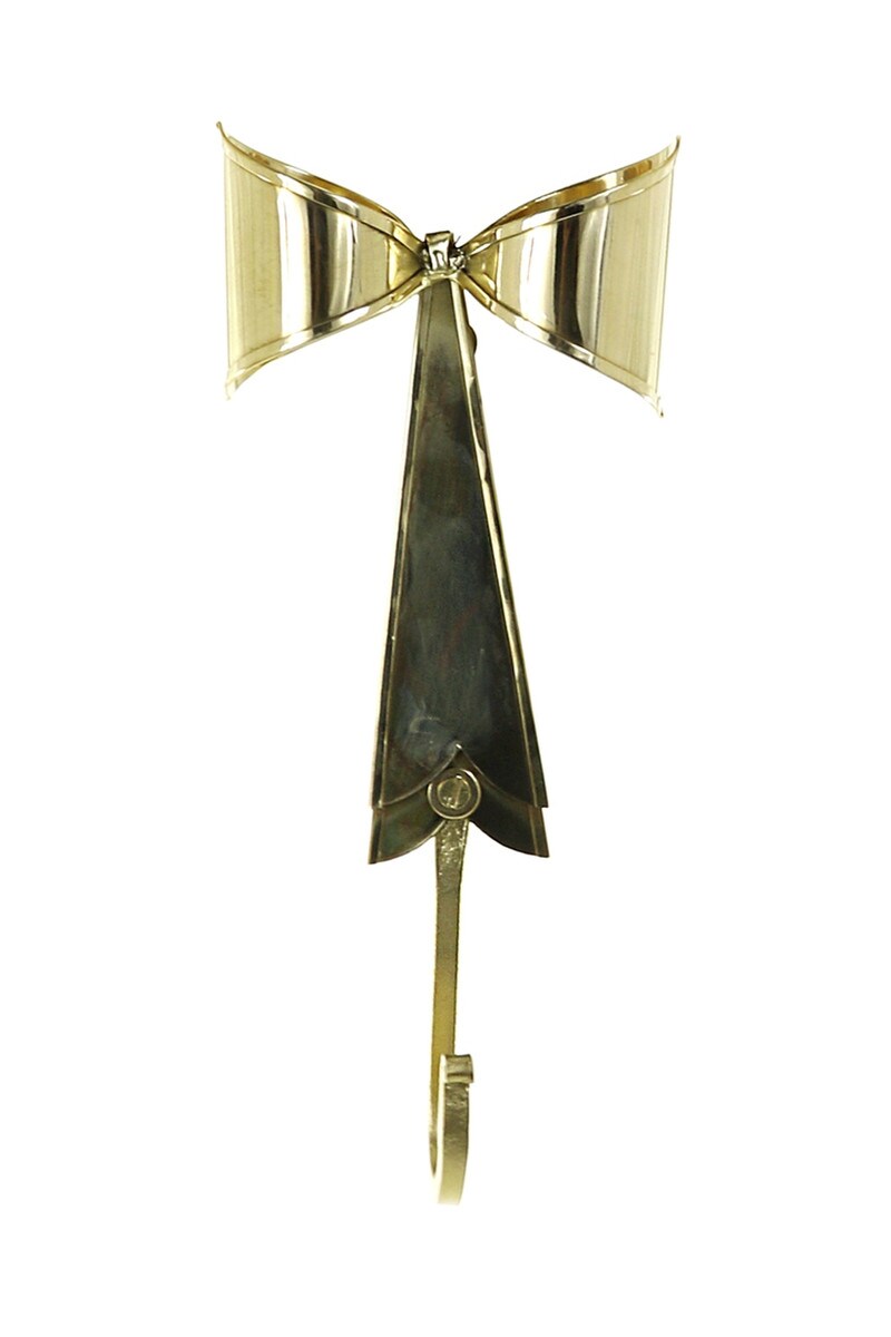 Metal Bow Wall Hook | Gold Finish