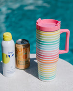 Mary Square Tumbler - Sunset Stripe