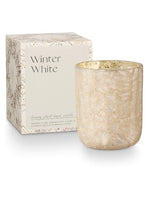 Illume Winter White Small Boxed Crackle Glass Candle