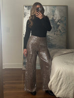 Shimmer and Shine Pewter Sequin Pants