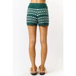 Alpine Print Teddy Shorts | Hunter Green