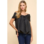 Playful Present Off-Shoulder Top | Black