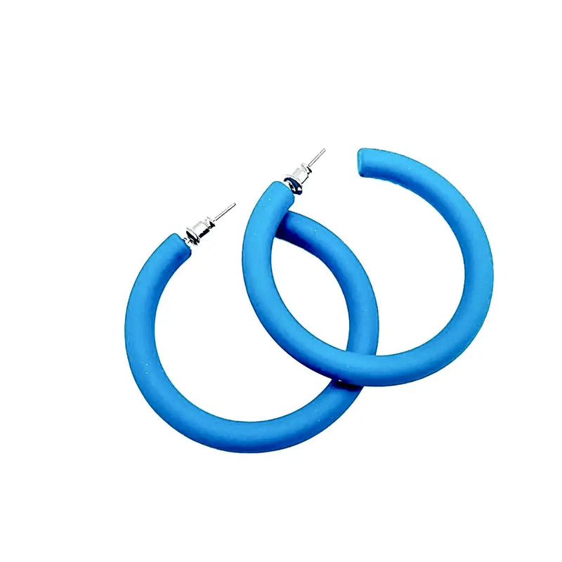 Team Spirit Hoop Earrings | Blue