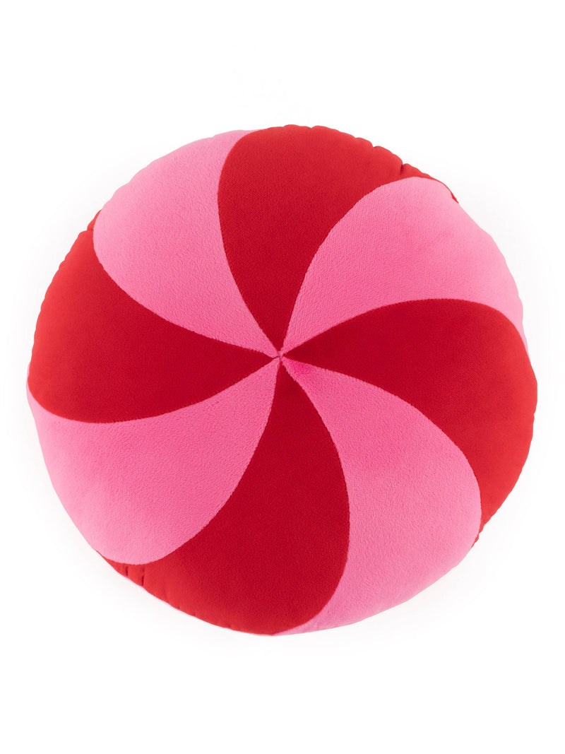 Peppermint Candy Pillow | Pink, Red