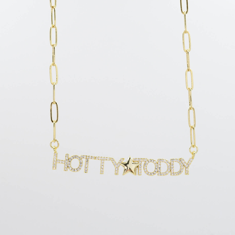 Hotty Toddy Gold & Crystal Necklace