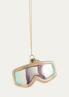 Ski Goggles Ornament | Hand Painted | Mouth Blown Glass