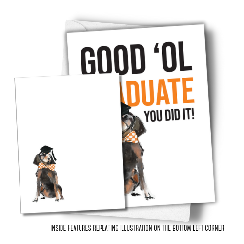 Hound Dog Graduation Card