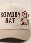 Cowboy Hat Trucker Hat | Beige