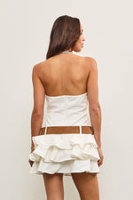 Bay Breeze Halter Dress | White