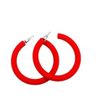 Team Spirit Hoop Earrings | Red