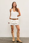 Bay Breeze Halter Dress | White