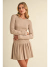 Lucy Knit Drop Waist Dress | Taupe