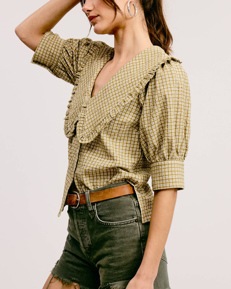Playful Plaid Blouse | Basil
