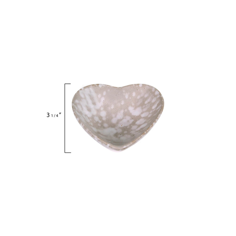 Heart Shaped Stoneware Dish | Antique White