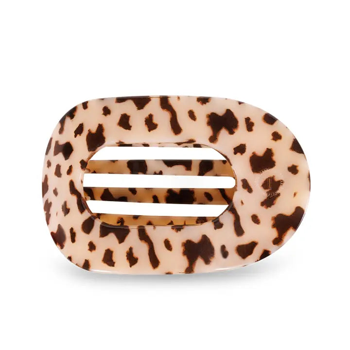 TELETIES - Blonde Tortoise Flat Round Hair Clip