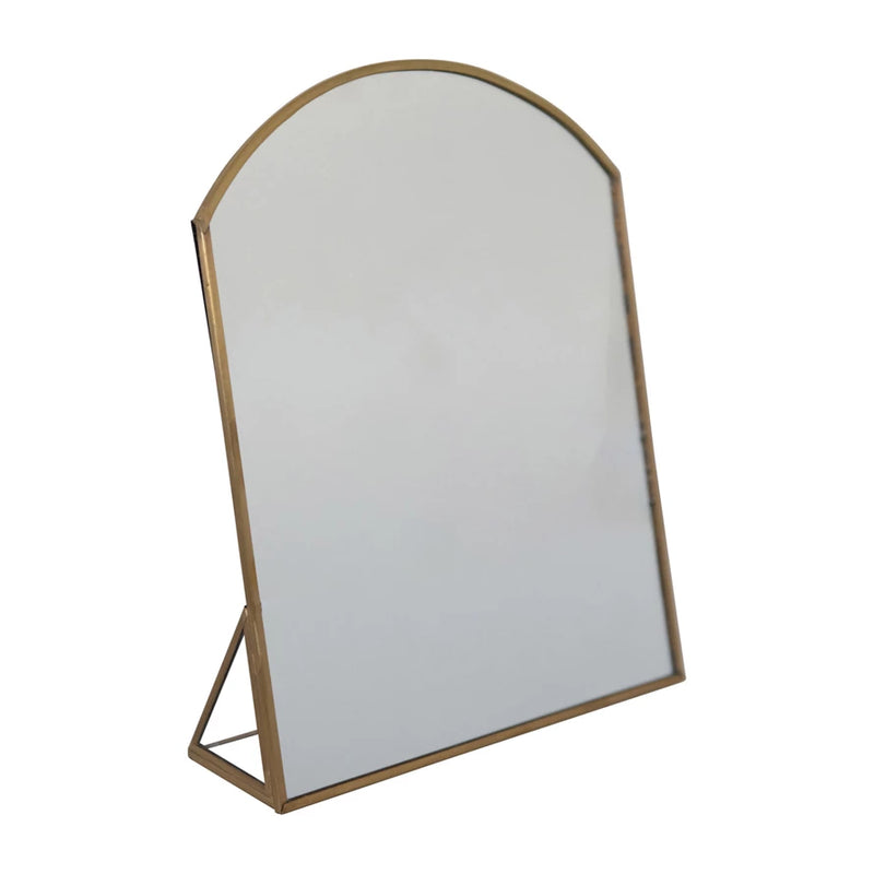 Metal Framed Standing Mirror | Gold