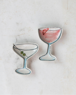 Cocktail Shaped Stoneware Dish | Multi Color | 2 Styles